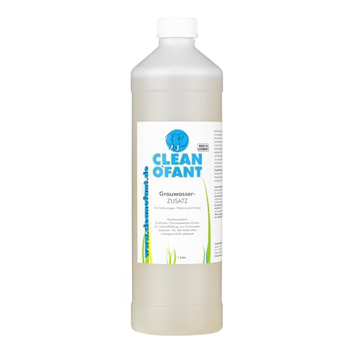 CLEANOFANT Grauwassertank Zusatz | 1 Liter Hochkonzentrat | für Wohnwagen, Wohnmobil, Camping, Boot