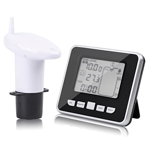 Liquid Level Sensor，-40~60℃ Level Sensor with Temperature Display, Tank Level Temperature Sensor, Water Tank Depth Level Meter Sensor Measuring Meter