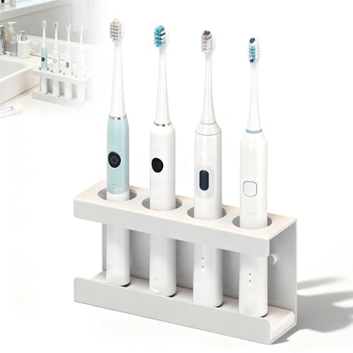 Support mural brosse à dents électrique 4 trous sans perçage base absorbante d'eau - 2