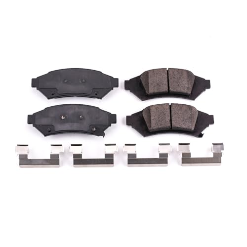 Image of PowerStop Front Brake Pads for Pontiac Grand Prix 2004 - Z17 Ceramic Brake Pads with Installation Hardware, 17-1000
