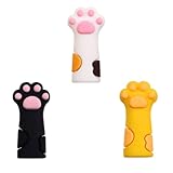 ELAYARD 6 Stück Silikon Schutzhüllen Katzenpfoten für Nagelhautscheren und Pinzetten Rutschfest Langlebig Schutzkappen für Maniküre und Pediküre Werkzeuge