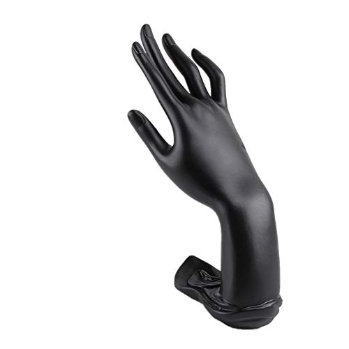 Gossip-Boy - Portagioie a forma di mano per anelli, bracciali (nero)