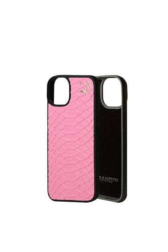 Coque iPhone 14 antichoc lux brand en cuir véritable protection Mamba Rose