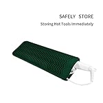 EIOKIT-Silicone-Heat-Resistant-Travel-Mat-Pouch-for-Hair-StraightenerCrimping-IronHair-Curling-IronHair-Curling-WandFlat-IronHair-Waving-Iron-and-Hair-Styling-Tools-1-Pack-Hunter-Green