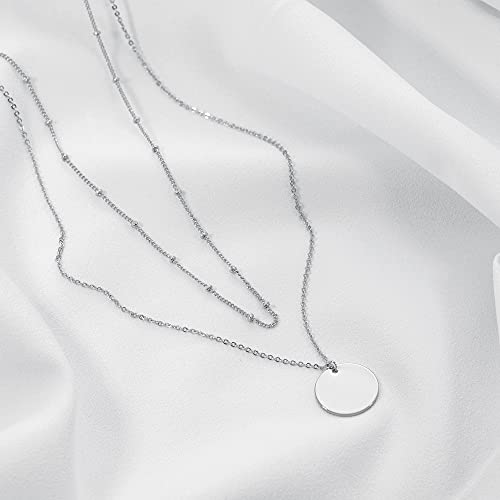 Image of MEVECCO Dainty Pendant Layered Necklaces for Women