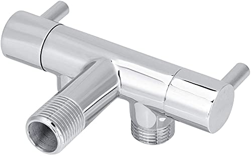 Two Way Faucet Valve, Brass Two Way Valve Faucet Outlet Water Distribution Polishing For Toilet Washing Machine #TOP3