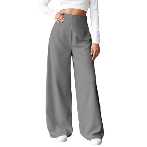 Pantalon en tissu pour femme élégant et fluide coupe business