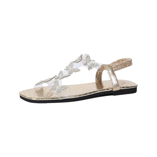 Genérico Sandalias Mujer Verano Plataforma Ligeras Clásicas De Uso Diario Zapatos para Trabajo Chanclas Sandalias Comodas Mujer Planas De Cuña De Plataforma Anchas Para Pies Anchos Zapatos