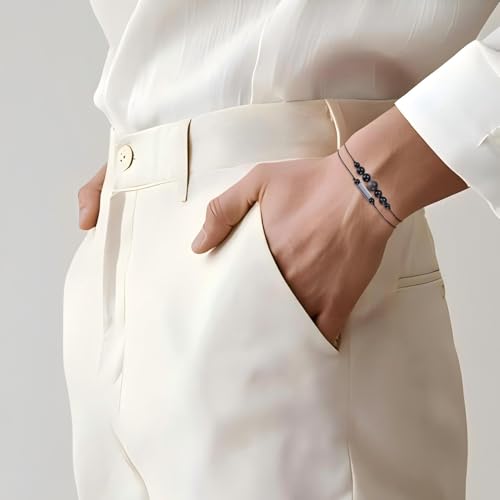 Kvekstio Triple Protection Bracelet for Men Women, Empath Protection Bracelet Gifts, Black Tourmaline and Obsidian Gifts for Him Her, Adjustable Negative Energy Blocker Jewelry4