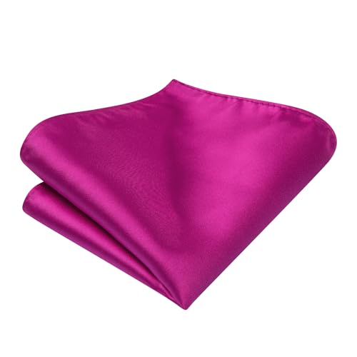Image of Hi-Tie 5Pcs Mens Solid Color Silk Tie Satin Pretied Bowtie Lapel Pin for Men Handkerchief Cufflink Wedding Gift Box