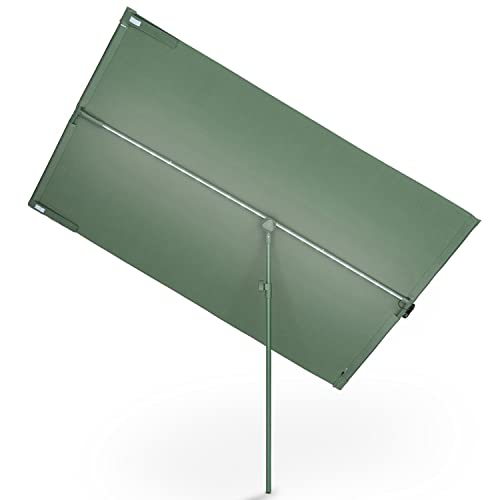 Blumfeldt Parasol Flex de Jardin 180x130 cm Panneaux Solaires Lumières LED WiFi Protection UV Etanche Réglable Hauteur et Angle-Base