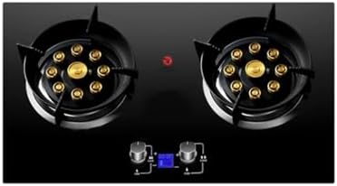 High-Power Dual-Burner Gas Stove with Timed Control, 5.2 KW Direct-Inject Nine-Cavity Design, Flame Failure Protection, Ideal for LPG Cooking