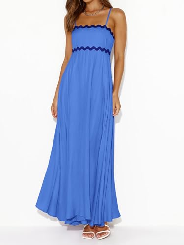 PRETTYGARDEN Womens Spaghetti Strap Maxi Dresses 2025 Summer Casual Sleeveless Smocked Boho A Line Long Flowy Beach Sundress2