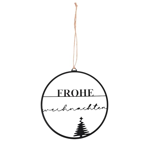 UNUS Weihnachtsdeko Aufhänger rund ca. 25 cm Metall-Dekoanhänger mit...