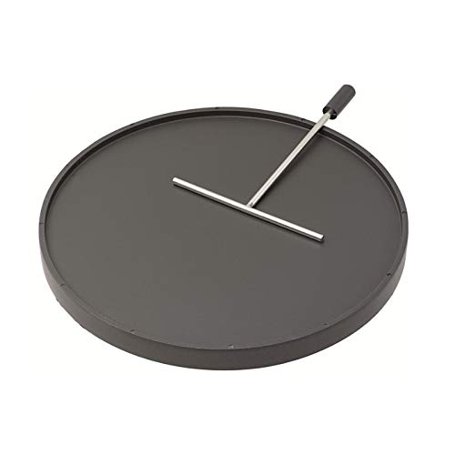 Stöckli Piastra per griglia e crêpe in alluminio pressofuso antiaderente, utilizzabile su entrambi i lati, con spargitore per impasto, diametro 24 cm, 0082.01