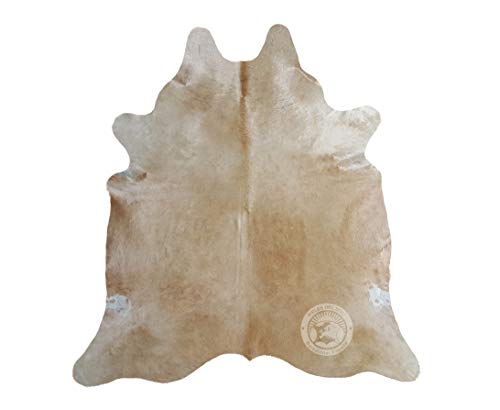 Sunshine Cowhides Alfombra de Piel de Vaca Beige 190 x 160 cm...