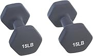 Amazon Basics Neoprene Dumbbell Hand Weights, 10 Pound Each, Navy Blue - Set of 2
