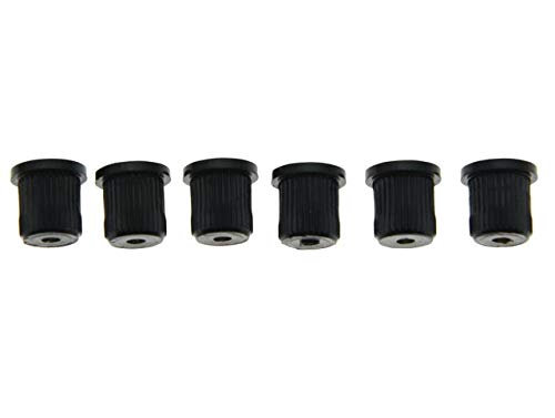 KAISH 6x Black Guitar String Through Body Ferrule 5/16' String Ferrules for USA-Made Tele/Telecaster