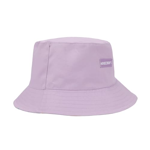 Bioworld Minecraft Confetti Blocks Youth Reversible Bucket Hat - Purple3