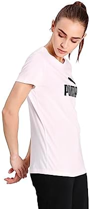 Puma Essentials Logo Women's Tee Kadın T-shirt, Puma White, S - Görsel 5