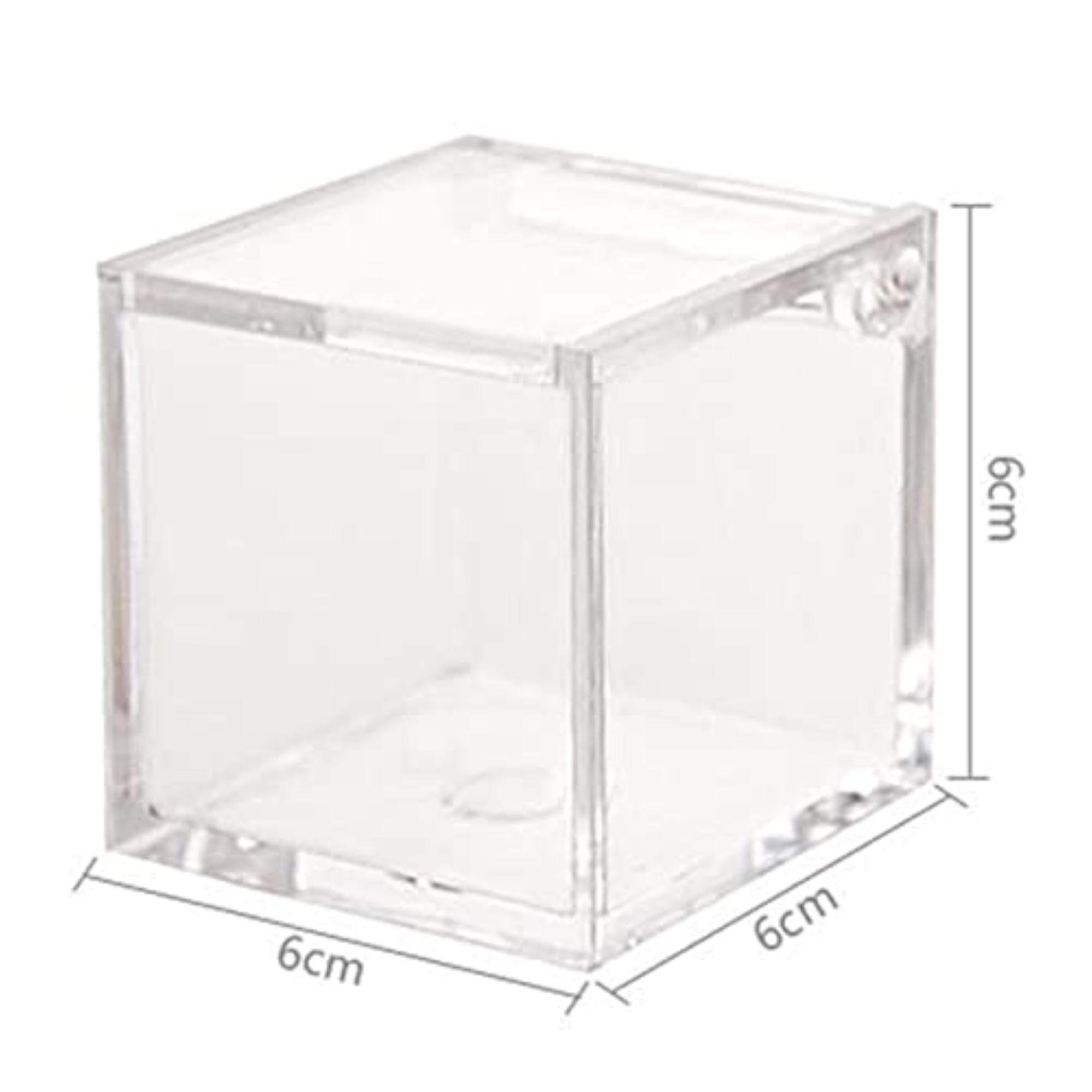 Acrylic Clear Box with Lids, 6 Packs for Gifts