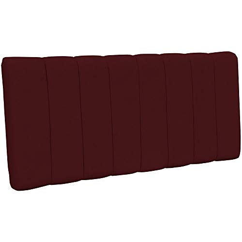Cabeceira Cama Box Painel Casal 140 cm Dubai W01 Suede Marsala - Lyam Decor