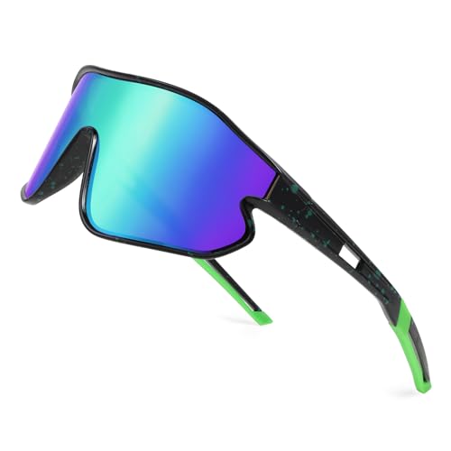 Hifot Lunettes de Soleil Enfant,Lunettes de Cyclisme TR90 Anti UV400 Lunette de Vitesse Lunettes de Sport Baseball pour 6-14 ans Garçons Filles