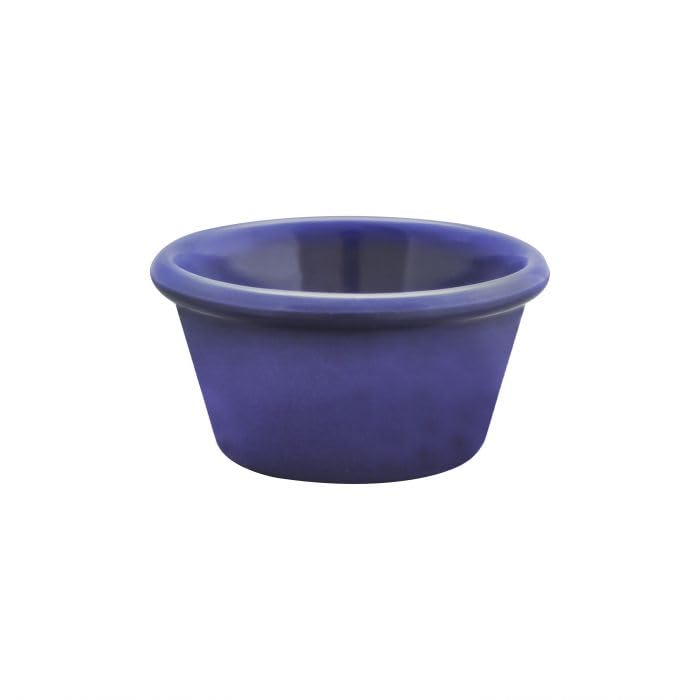Melamine Ramekins 6 oz Commercial Grade Break Resistant Smooth Dipping Sauce Cups Individual Condiment Cups Portion Cups Ramekins 12 Pack (Blue)