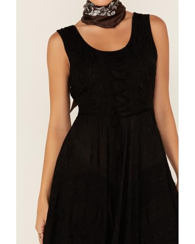 Image of Scully Ash Grey Full Length Lace-Up Front Womens Sleeveless Dress HC118