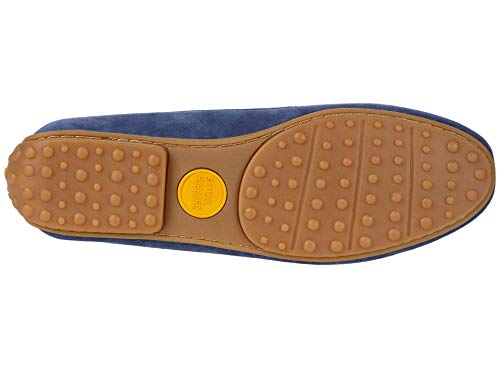 Image of Samuel Hubbard Free Spirit for Her - Loafers for Women - Suede Interior - Rubber Outsole - Penny Keeper Strap Stonewashed Blue Suede /Gum Sole 7.5 B - Medium