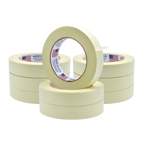Image of WOD MT5 Masking Tape 1 inch for General Purpose /Painting - Pack of 9 Rolls - 60 Yards per roll