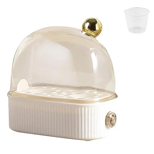 Small Egg Cooker,Egg Steamer,2 Egg Capacity Electric Egg Cooker for Hard Boiled Eggs for Quick Egg Cooking, Perfect for Dormitory, Household (White)