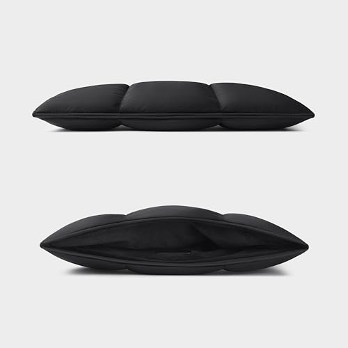 Comfyable Puffy Laptop Sleeve 13 Inch 14 Inch, Quilted Puffer Laptop Carrying Case, Pillow Case Compatible with MacBook Air M4 2025 M3 M2 M1, MacBook Pro M4 Pro/Max, Black