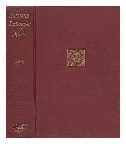 The Harvard Brief Dictionary of Music, By Willi... B001R62C52 Book Cover
