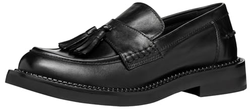 Geox D Serilda HMoccasin para Mujer, Black, 40 EU