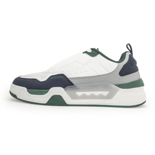 Image of Red Tape Men's Sneakers White Blue Pu Mesh TPU Round Toe Lace-Up