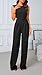 Women's Sleeveless Jumpsuit Round Neck with Sexy Back Cutout Casual Fashion One Piece Outfits Fit for Cocktail Party and Work Black