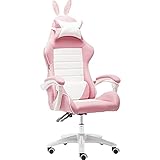  ZAW Chaise de Bureau Chaise de Bureau Wcg Fauteuil inclinable de Chaise de Jeu Informatique avec Repose-Pieds Internet Cafe Gamer Chaise Meubles de Bureau Chaise Rose Fauteuil Pivotant