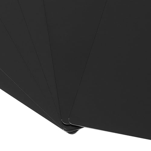 JIAYUET 150 Stück Metall Visitenkarten Blanko, 86x54x0,21mm Aluminium Laser Gravierte, Schwarze Metall Visitenkarten Rohlinge für House Office Geschenkkarten