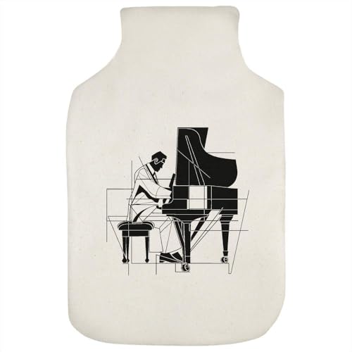 Azeeda 'Minimalist Jazz Pianist' Hot Water Bottle Cover (HW00036774)