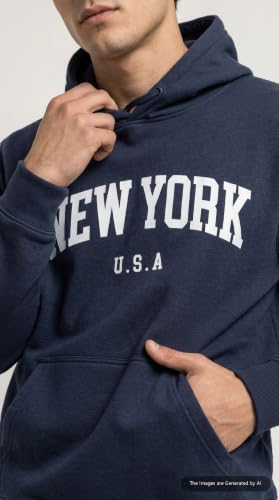 Image of FYLTR Men's Graphic Printed Fleece Hooded Sweatshirt with Kangaroo Pocket | Full Sleeve Pullover Hoodie for Medium to Heavy Winter