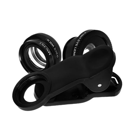 HOMSFOU Mobile Phone Camera Lens Kit Wide Macro Fisheye Universal Phone Camera Adapter Easy to Use Install