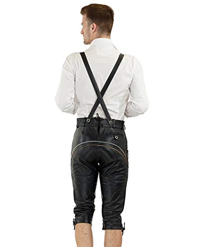 Bockle Bavaria Gay Black Lederhose Beierse Bayern München Oktoberfest Wiesn klederdracht glad leer - Afbeelding 4