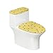 GLENLCWE Bee Toilet Lid Cover and Toilet Tank Lid Cover Set of 2,Durable Toilet Lid Cover Set for Bathroom Washable Elastic Toilet Lid Cover Replacement Non Slip