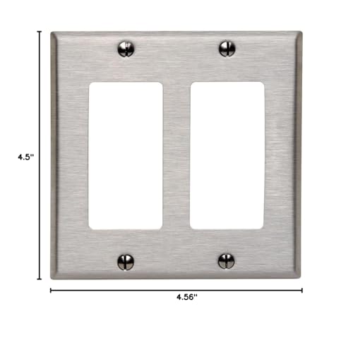 Leviton 84409-40 2-Gang Decora/Gfci Device Decora Wallplate thumb #3