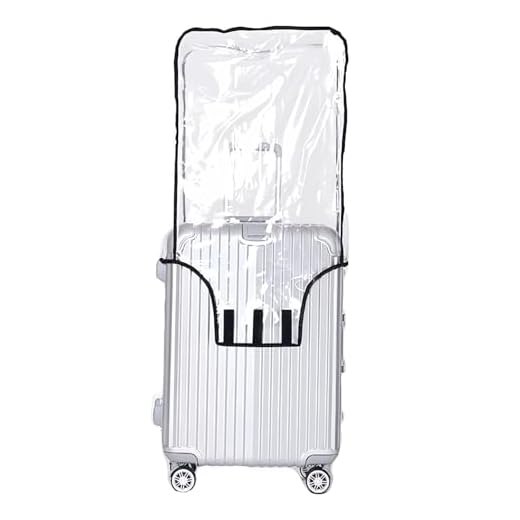 JenKin Luggage Protector Suitcase Cover PVC Waterproof Travel Suitcase Fits Most 20" to 30" (20" (13.8" L x 9.1" W x 20.9" H))