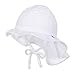 Sterntaler Sombrero unisex con cintas y protector de cuello, Edad: de 2-4 años, Tamaño: 53, Blanco