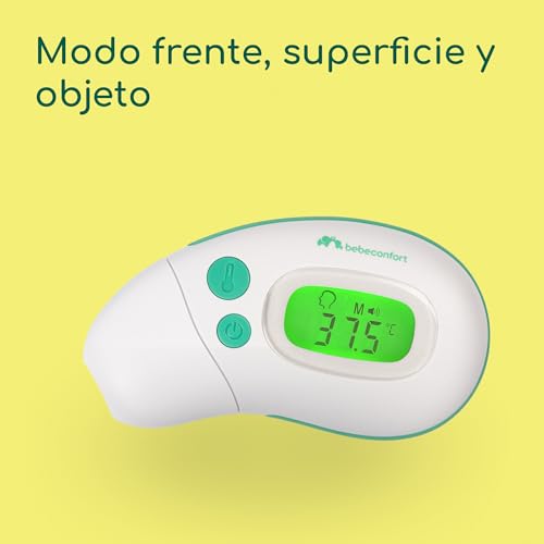 Bebeconfort Minitermómetro Multifunción, 4 en 1, 0+ Meses, Sin Necesidad de Contacto, Tecnología de Infrarrojos, Indicador de Fiebre, Inteligente y Fácil de Usar, Tamaño Compacto Portátil, Green - imagen 4