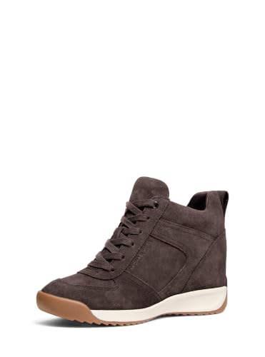 Michael Kors Women's Nikko Wedge Trainer, Leather/Chocolate, 8