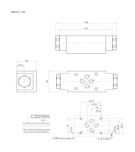 Clapet anti-retour hydraulique MPCV de type modulaire robuste